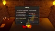 Stats of the Fossilized Shovel (Image via Roblox)